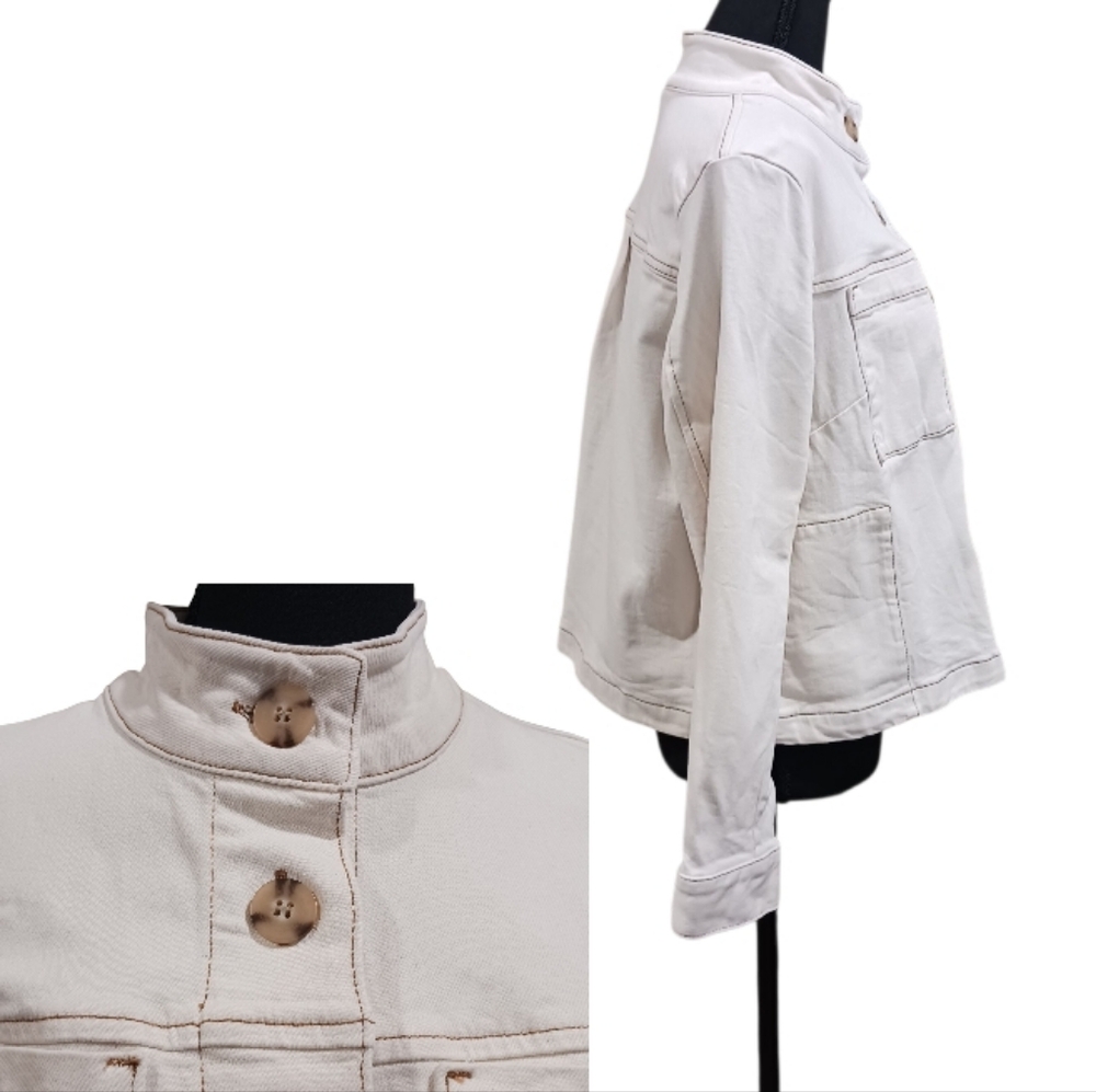 SOLD J. Jill Modern Utility Jacket Natural - Picture 5 of 8